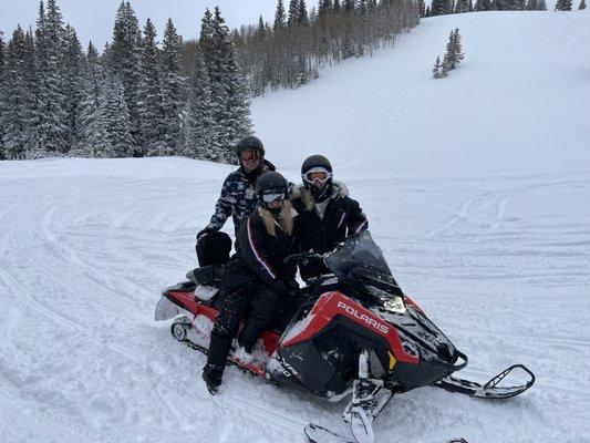 Awesome day snowmobiling on the Ghost town tour.