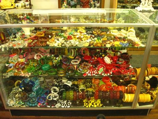 Bakelite Jewelry Galore at Antique Haven/ Vintage Jewels