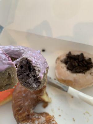 Blueberry cake donut