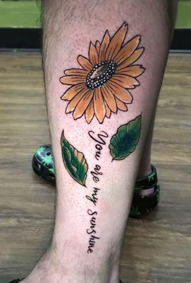 Sunflower tattoo @tatupaul.tattoos