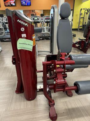 Recently broken. It will take months. Btw its one of the two leg press  they have. They only have two. Both broken.