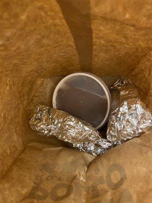 Beans, corn and flour tortillas.