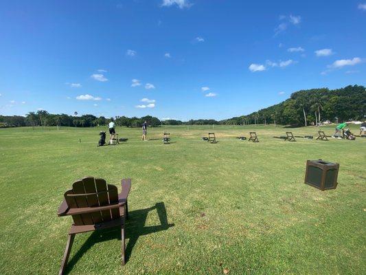 One of two driving ranges.