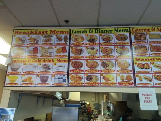 A mega menu dominates the counter.