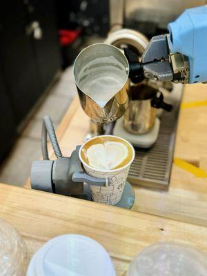 Nice attempt at latte art.