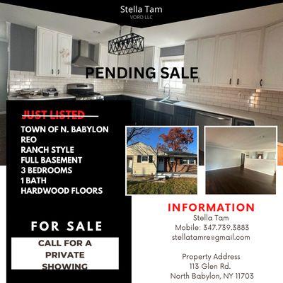 Pending Sale on North Babylon sale.