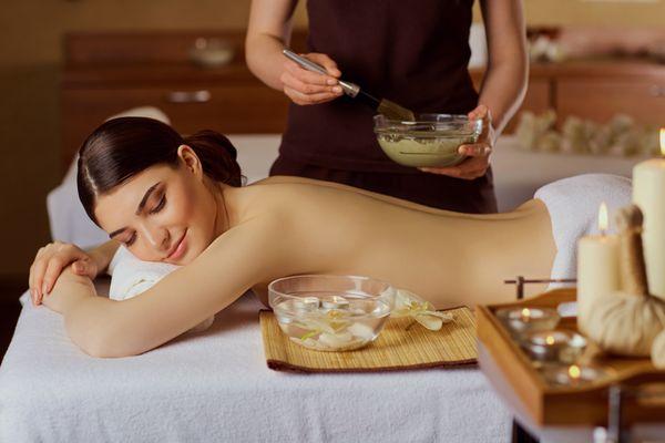 Back treatments are like a facial for your back. Plenty of hot towels and hot stone massage.