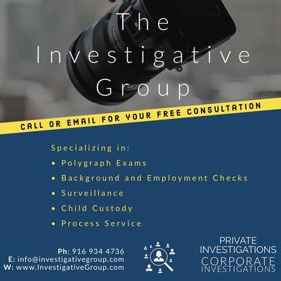 Northern California's Most Trusted Investigations Agency - Investigations * Process Service * Polygraph Examinations and more