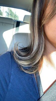 Ash blonde highlights