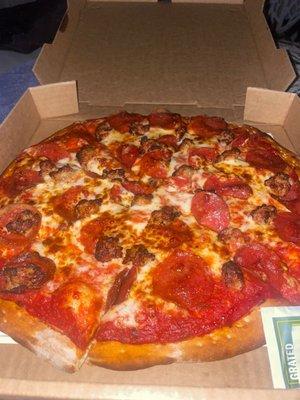 Pepperoni and sausage