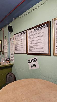 Menu wall