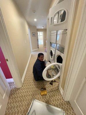 Working on a Speed queen washer and dryer, #Speed queen #washer #dryer