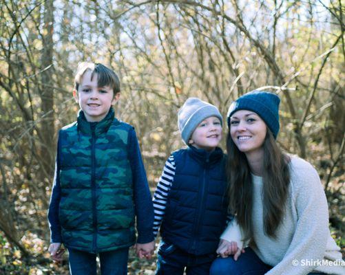 Family photo at Ernie Miller Nature Center