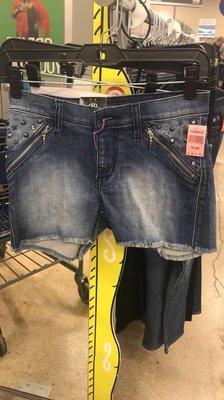 Clearance jeans marked at 9.99 and zip tied which were originally 5.98