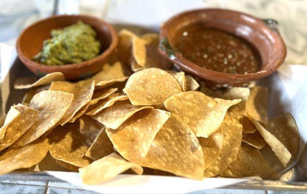 Chips and guacamole