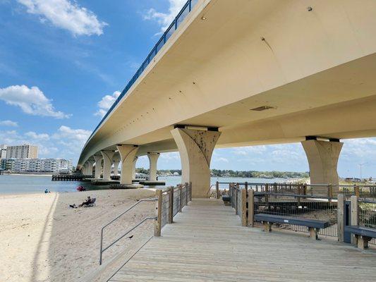 Walkway to and from parking lot