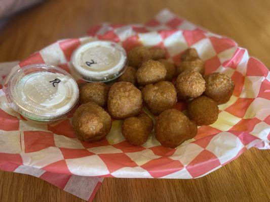 Fried mushrooms with ranch