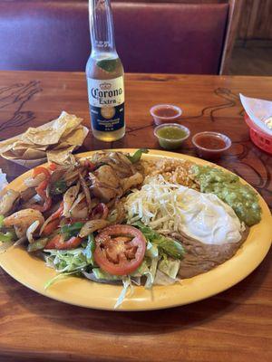 Shrimp fajitas