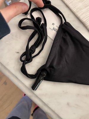 Bikini sold with sensor.