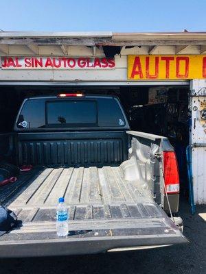 My truck getting a new windshield!