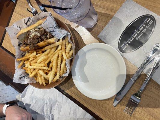 Philly Cheesesteak with Fries