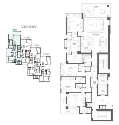 The Azure South Tower residence features a spacious floor plan.