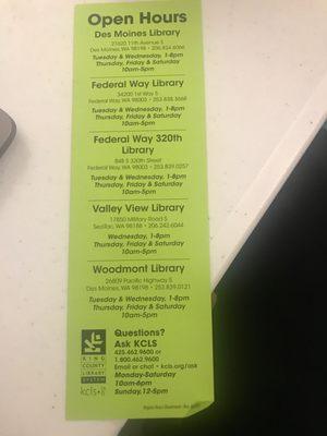 Libraries in the area