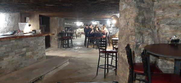 Inside the cave restaurant