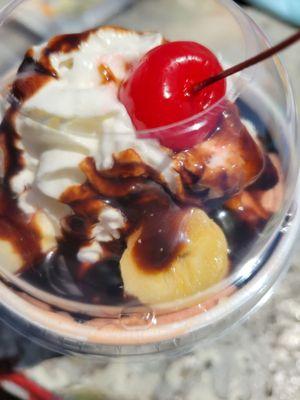 Banana split milk shake