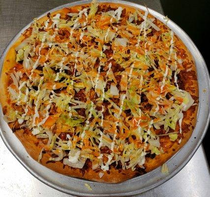 Try A BLT pizza exclusively at The Wooden Keg~