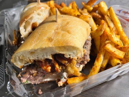 FEZ Burger with Spicy Harissa Fries