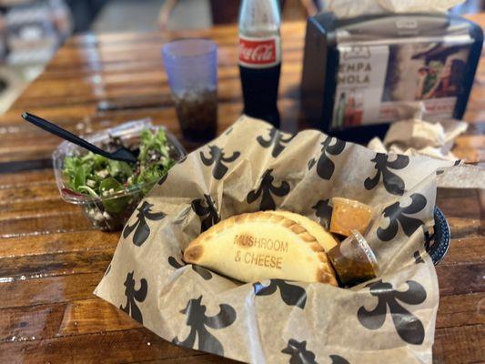 Spinach & Artichoke Empanada Mushroom & Cheese Empanada The Perfect Meal - Normal Empanada Combo Green Salad