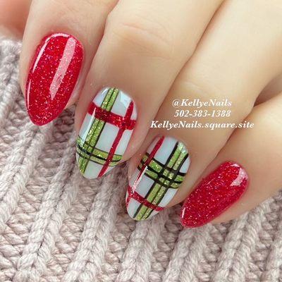 Russian Manicure with nail art