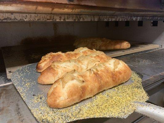 Fresh baked bread for sandwiches