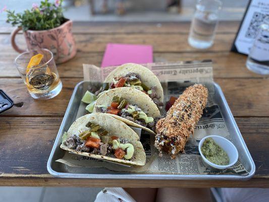 Carne Asada Tacos with Elote