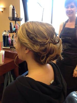 My updo that Mary Kate did at the salon for my Junior Prom. I was so impressed on how well it looked and how well it stayed.