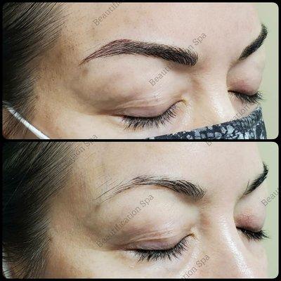 Microblading eyebrows