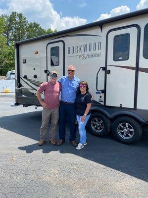 Lyle's with Sales Associate Randy Deemer after purchasing their Rockwood Signature