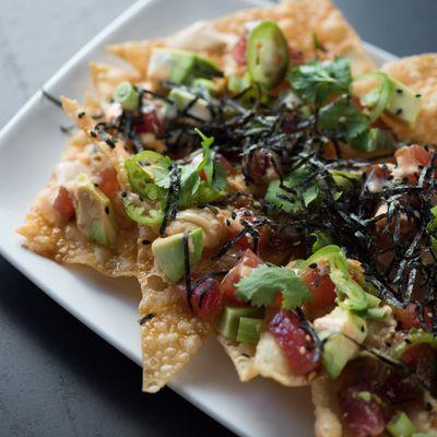 Satisfy your tastebuds with 1/2 off select appetizers, like our Poke Nachos, and all pizzas during Happy Hour and Late Night Happy Hour.