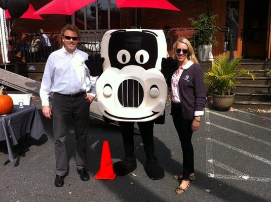 Owners Joe & Kate with mascot Truckie!