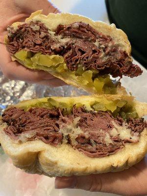 The toasted pastrami with pickles- amazing