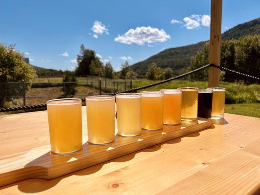 Beers on the patio.