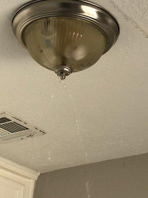 Water from ceiling