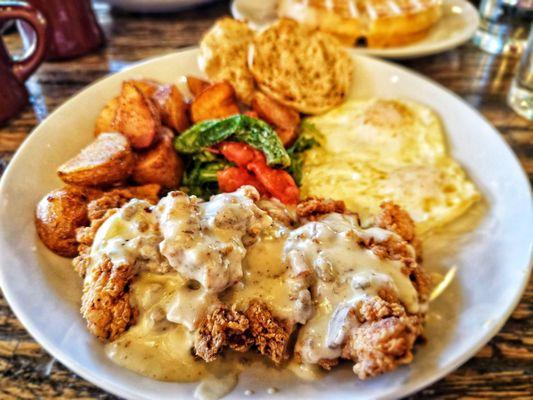 Chicken Fried Chicken and eggs