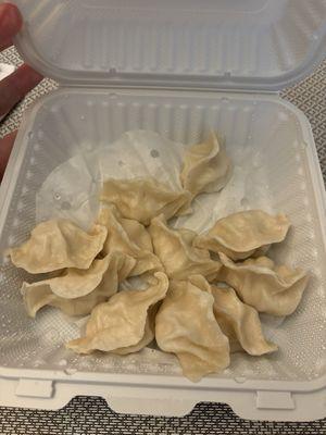 Typical order of 15 dumplings - steamed option