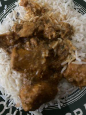 Chicken Chettinad Curry Absolutely delicious! The chicken was juicy and the curry was delightfully spiced and spicy.