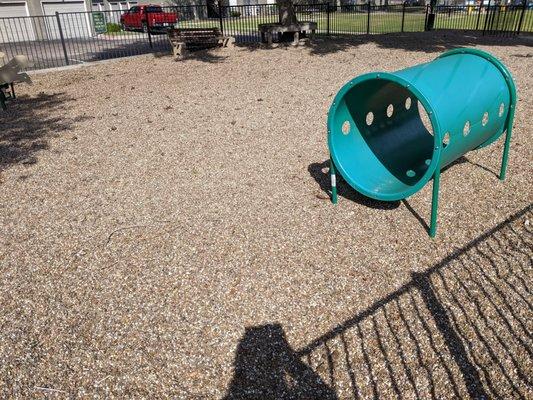 Half way thru cleaning up a dog park at an apartment complex in  Corpus Christi, TX. 
Every dog deserves a safe and clean area to play.