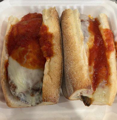 Eggplant Parmigiana Sandwich