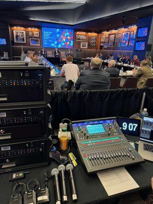 Small roundtable event at Philadelphia Eagles Stadium.