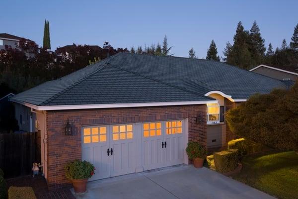 Euroshield, EuroLite Slate - Eco friendly roofing made from recyled tires.  Eastman Roofing first in California to install.